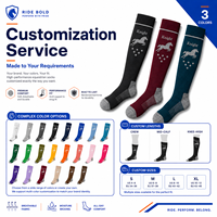 Chaussettes d'équitation professionnelles pour hommes, style sport, écologiques, hauteur genou, respirantes, avec logo personnalisé sur la semelle et le revers, collection printemps
