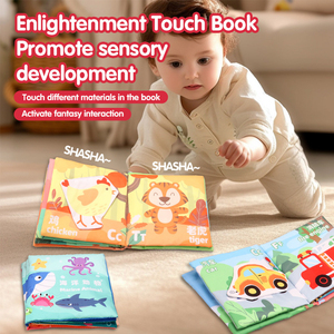 Libro de Tela Educativo Temprano para Bebés, 4 Libros Temáticos de Tela con Diseño de Pestañas, Juguete Sensorial Suave Antidesgarro para el Entrenamiento de la Coordinación Mano-Ojo en Bebés - Product Image 2
