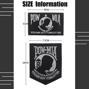 POW MIA 100% 刺繍マンヘッドパッチ戦術的な可愛いパターンパッチバッグ帽子用布ラベルDIYバッグ - Product Image 5