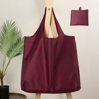 Sac à provisions pliable Sacs fourre-tout pliables en polyester avec imprimé personnalisé Sac fourre-tout réutilisable Pliable Écologique