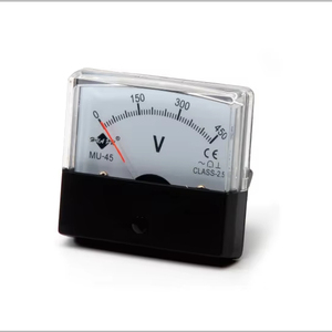 MU-45 Rectangle Shape Pointer Type Panel Voltage Meter Moving Rion Structure AC <strong>Voltmeter</strong> 59*52mm - Product Image 1
