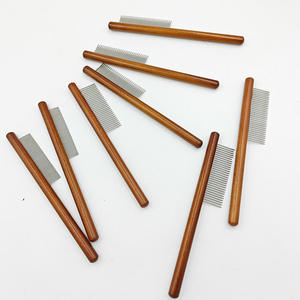 Accesorios Duraderos para Mascotas, Herramienta de Aseo de Acero Inoxidable y Madera, Peine para Pulgas y Cepillo para Eliminar Pelo, Herramienta de Limpieza para Perros y Gatos - Product Image 2