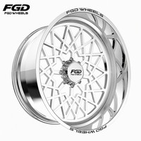 Jantes forgées en alliage sur mesure de 22, 24, 26, 28 pouces à profil profond et motif multi-écrous 8x170 8x180 pour le tuning de pick-up tout-terrain