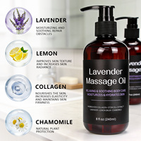 Huile essentielle pure Aixin Private Label, huile de massage à la lavande pour le soin du corps - hydratante, apaisante et relaxante, tous types de peau