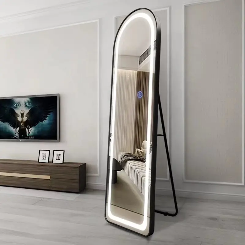 Custom Modern Luxury Big Gold Black 1800mm Length Led Mirror Bathroom Vanity With Led Mirror for Salon