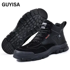 GUYISA安全靴カジュアル断熱材10KVスチールつま先安全作業ブーツスポーツタイプ男性用安全靴軽量