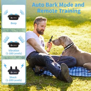 Collier de dressage pour chien E-Collar, étanche, rechargeable, en nylon, moderne et élégant, avec vibration et bip pour chiens - Product Image 5
