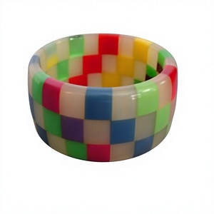 Nouvel ensemble de bracelets fantaisie en résine acrylique à motif étoiles vintage, multicolores, de qualité supérieure, bijoux de mode pour femme - Product Image 5