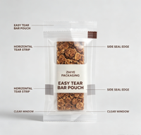 Sachet Doypack refermable personnalisé avec fenêtre transparente de qualité alimentaire pour l'emballage de fruits secs, noix, snacks et bonbons