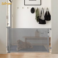 Barrière de sécurité pour bébé en maille rétractable Sair, porte extra large, barrière de sécurité pour escalier, montage mural, anti-dangereux, barrière de sécurité pour bébé