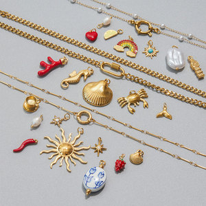 Bracelet et Collier Personnalisables en Acier Inoxydable 316L Plaqué Or PVD 14k 18k avec Breloque Mousqueton pour Bijoux DIY - Product Image 2