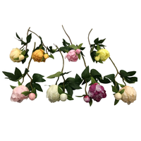Bunga Peony Buatan Grosir 2 Kepala Tangkai Peony Palsu Bunga Peony Sutra untuk Dekorasi Rumah Pernikahan Hotel Showroom