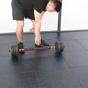 Bền 15/20 mét Lớp phủ chống trượt màu đen + EPDM hạt lồng vào nhau phòng tập thể dục sàn cao su mat - Product Image 5