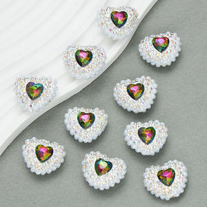 คริสตัลเพิร์ลรูปหัวใจประดับเพชรเต็มเม็ดแบบเย็บติด 3 มิติ เป็นมิตรกับสิ่งแวดล้อม สำหรับตกแต่งขอบเสื้อผ้า งาน DIY เครื่องประดับงานแต่งงาน - Product Image 3