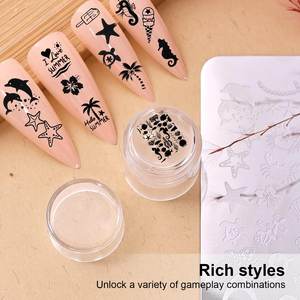 Stempel silikon seni kuku ramah pemula dapat dihapus cap manikur Perancis alat seni kuku dapat digunakan kembali Salon kuku eksklusif - Product Image 2