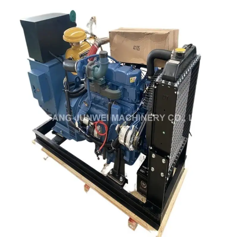 20kw 25kva raffreddato ad acqua diesel silenzioso generatore elettrico junwei motore brushless motore 240 volt 415volt 3 fasi