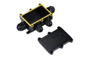 Waterproof Junction <strong>Box</strong> <strong>4</strong> <strong>Way</strong> IP68 External Electrical Junction <strong>Box</strong> Black Outdoor Cable Connector Wire Gland External - Product Image 5