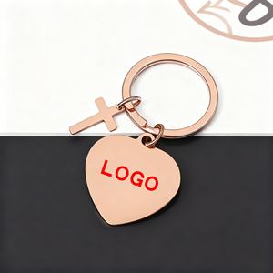 Porte-clés personnalisé en acier inoxydable, plaque métallique vierge, porte-clés créatif de luxe pour cadeau promotionnel - Product Image 5