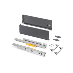 EMUCA antracite Grey in acciaio 3204135 cassetto cucina vertice Push Sincro con regolazione 3D altezza 178mm profondità 500mm - Product Image 1
