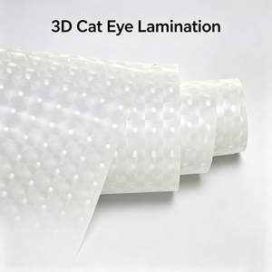 <span class=keywords><strong>Film</strong></span> de lamination à froid 3D effet œil de chat 110 microns, feuille PVC mate, brillante ou gaufrée pour affiches et décoration photo - Product Image 5