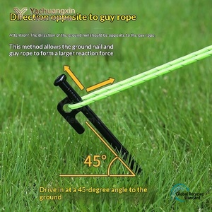 High-Strength Forged Steel Tent <b>Pegs</b> Stable <b>Camping</b> Tent <b>Pegs</b> with Hook and Hole Durable Steel <b>Pegs</b> & Mallets - Product Image 4