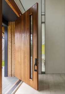 American Style Modern Solid Wood Front Entry <strong>Doors</strong> with UV Waterproof Finish Fire Prevention Customized Color &amp; Size - Product Image 3