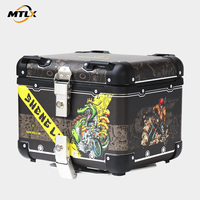 Boîte à bagages supérieure pour moto en alliage d'aluminium 42L, étanche, antivol, à dégagement rapide, pour scooter, cruiser, moto sportive, ADV, ATV
