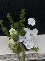 Guirlande florale suspendue Top Tulip Green Ball 60cm Shell, Arche en corne blanche, Guirlande florale Fuchsia, Fleurs pour arche florale pour décorations de table de mariage