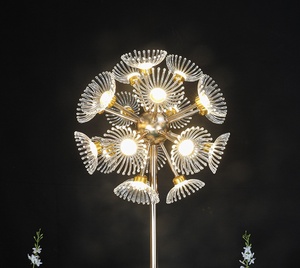 Impermeabile per esterni IP65 LED di dente di leone luce in metallo illuminazione decorativa con alimentazione a corrente alternata per decorazioni natalizie - Product Image 6