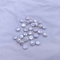 Perles baroques d'eau douce texturées, forme bouton, côté unique de qualité, pour la création de bijoux DIY