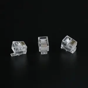 Kristallen Kop Met Milieuvriendelijke Pc-Materiaal Kleurrijke Cat5e Cat6 Rj45 8p8c Plug Rj45 Connector