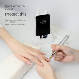 <span class=keywords><strong>Machine</strong></span> à ongles électrique sans fil professionnelle 40000 tr/min, pièce à main portable sans balais, puissante et sans fil - Product Image 4