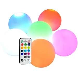 Bola de luz led para decoração de festa, enfeites de bola, luz exterior e à prova d'água com controle remoto