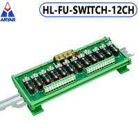 Bloc de distribution de fusibles à 12 canaux avec interrupteur pour alimentation électrique, bloc de bornes de fusibles avec indicateur LED