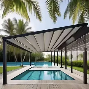 Oferta Limitada: Toldo Retráctil Motorizado con Control Remoto, Pérgola <span class=keywords><strong>de</strong></span> PVC con Revestimiento <span class=keywords><strong>de</strong></span> PA y Aleación <span class=keywords><strong>de</strong></span> Aluminio, <span class=keywords><strong>para</strong></span> Terraza, Jardín y Exteriores - Product Image 6