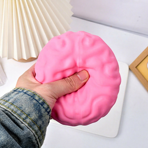 Oversized Pink Brain Creative TPR Squishy Hot Slow <b>Rebound</b> Square Cheese Dough Squeeze Fidget Toy Girls Adults Stress Relief - Product Image 1