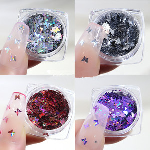 Nuevos Adornos de Uñas con Forma de Mariposa Brillante 2025, Color Láser Plateado, Decoración de Uñas Ultrafina - Product Image 4
