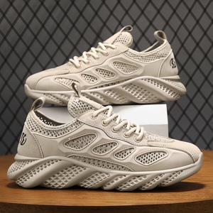 Nouvelles chaussures de sport respirantes en maille pour hommes printemps-été, chaussures de course décontractées pour hommes, chaussures décontractées ajourées style papa - Product Image 2