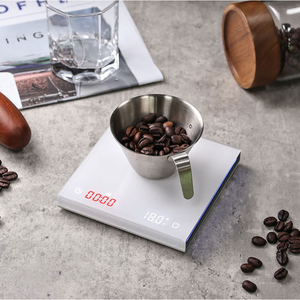 미니 흐름 무게 도징 유리 홀더 시간 브랜딩 사용자 정의 스틸 블루투스 커피 저울 2kg 블루투스 커피 저울 - Product Image 5