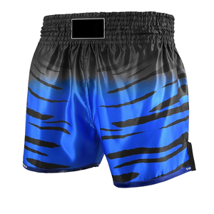 Shorts de boxe personnalisés pour arts martiaux, OEM, en sergé, pour l'entraînement, tenues d'équipe personnalisées, shorts de combat pour hommes - Product Image 2