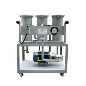 Sistema de filtragem de três estágios e remoção de impurezas de óleo residual
