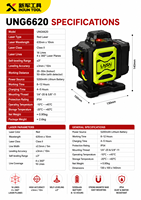 Niveau laser croisé vert Huake 4x360 auto-nivelant avec base rotative et batterie au lithium pour le bricolage et la pose d'images à la maison