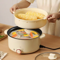 Casserole électrique multifonctionnelle pour la maison, mini-cuiseur à nouilles pour les étudiants en résidence, idéal pour les supermarchés et les plats à emporter