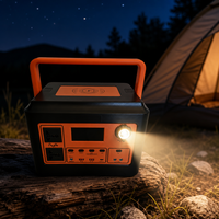 Stasiun Daya 1000W MPPT Solar LiFePO4 Battery Inverter Gelombang Sinus Murni, Output AC USB C PD Lampu LED untuk Van Life Darurat