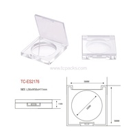 Boîtier vide pour palette de fards à paupières en plastique, emballage personnalisé avec logo, design carré, matériaux recyclés, couleur personnalisée, service OEM/ODM