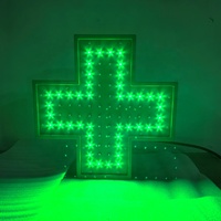 34 X34cm Fernbedienung im Freien einseitig blinkende Apotheke grünes Kreuz LED-Zeichen LED-Apotheke Kreuz Anzeige