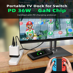Eonline Chuyển Đổi Dock Cho Nintendo Chuyển Đổi Gan 36W Nhanh Chóng Sạc Di Động TV Docking Station 4K HD-Tương Thích Cho Máy Tính Xách Tay iPad Điện Thoại - Product Image 2