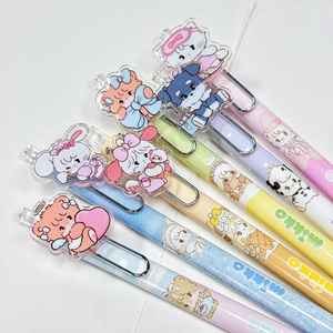 MK047 Groothandel Mikko Schattige 0.5mm Gelpen Cartoon kat Neutrale Pen Studenten Mikko's Acryl Sticker Zwarte Inkt Gelpen - Product Image 6