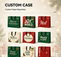 Sac en papier de luxe écologique en cuir, personnalisé pour l'impression offset, idéal pour les cadeaux d'affaires et l'emballage artisanal de Noël