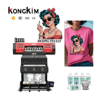 Imprimante DTF Kongkim 60 cm avec sécheuse et agitation, machine d'impression textile pour vêtements et t-shirts 24 pouces A3 12 pouces pour les entreprises de vêtements aux États-Unis